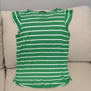 Green Striped Women's Top